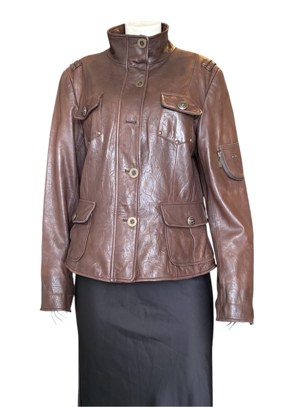 Vintage Danier Buttery Soft Leather Jacket In a Rich Chocolate Brown Size L Fall